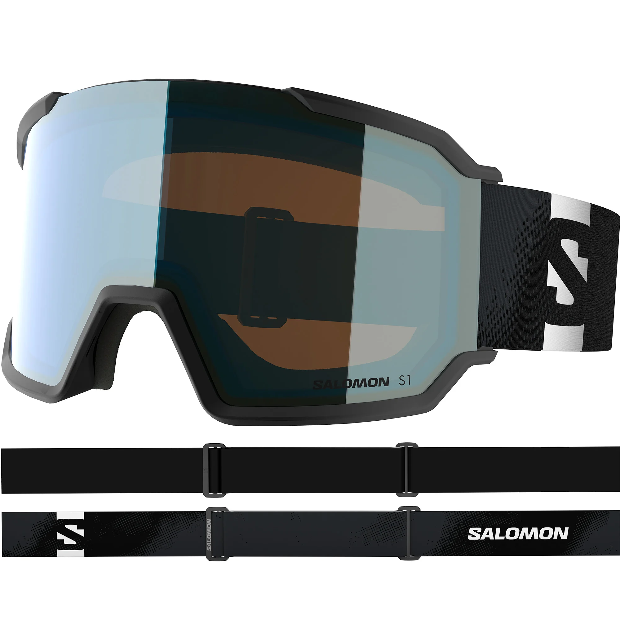 Salomon Smučarska očala S/VIEW 3 BLACK/Light Blue