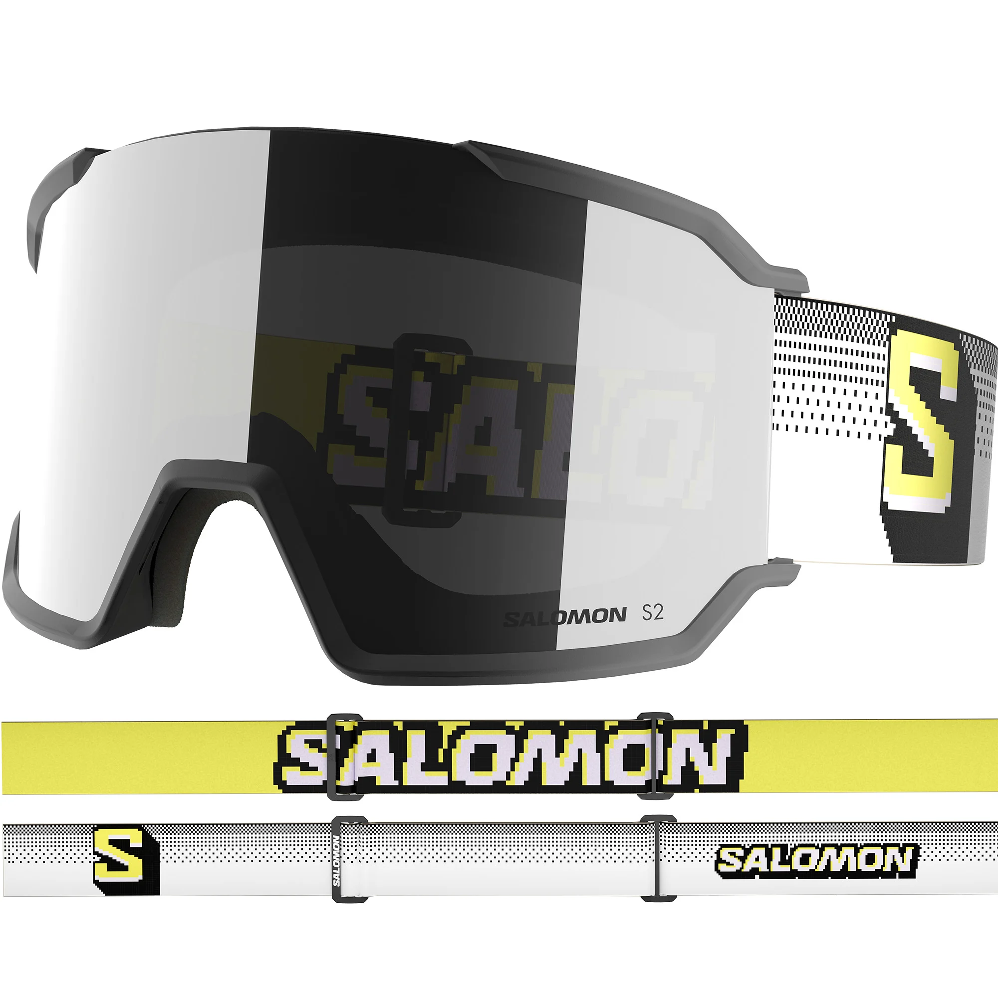 Salomon Smučarska očala S/VIEW 3 BK PIXEL/Super White